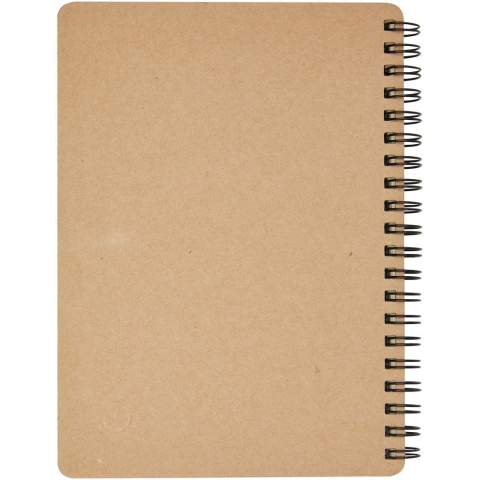 Recycled paper cover notebook with 60 sheets of lined recycled reference paper with matching pen. Pens packed together with notebook.