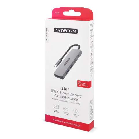 Altijd verbonden met deze 5-in-1 USB-C Power Delivery Multiport Adapter. Sluit de nieuwste monitoren aan met HDMI of verbind uw apparaten met USB-A of USB C voor gegevensoverdracht of snel opladen. Het verbindt al uw apparaten op kantoor of thuis. Voor Windows, Apple Mac en Chromebooks.