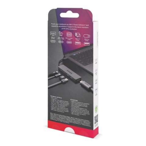 Altijd verbonden met deze 5-in-1 USB-C Power Delivery Multiport Adapter. Sluit de nieuwste monitoren aan met HDMI of verbind uw apparaten met USB-A of USB C voor gegevensoverdracht of snel opladen. Het verbindt al uw apparaten op kantoor of thuis. Voor Windows, Apple Mac en Chromebooks.