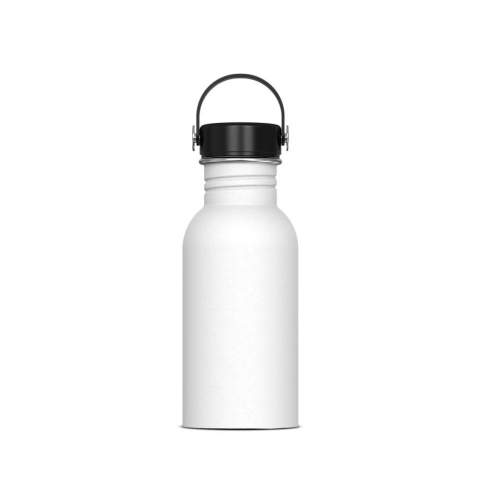 Bouteille d'eau simple paroi en acier inoxydable. 100% étanche elle est emballée dans un coffret cadeau. La bouteille contient un revêtement en poudre pour une surface plus premium à l'extérieur. Convient aux boissons froides non gazeuses.