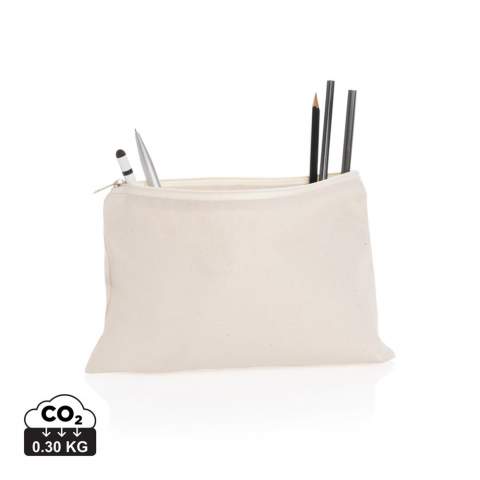 A classic Impact AWARE™ 285gsm recycled canvas pencil case for all your essentials. Keep your work essentials in one compartment. With AWARE™ tracer that validates the genuine use of recycled materials. The recycled canvas is undyed and used in its raw form, without chemicals from dyeing or bleaching. 2% of proceeds of each Aware™ product sold will be donated to Water.org.<br /><br />PVC free: true