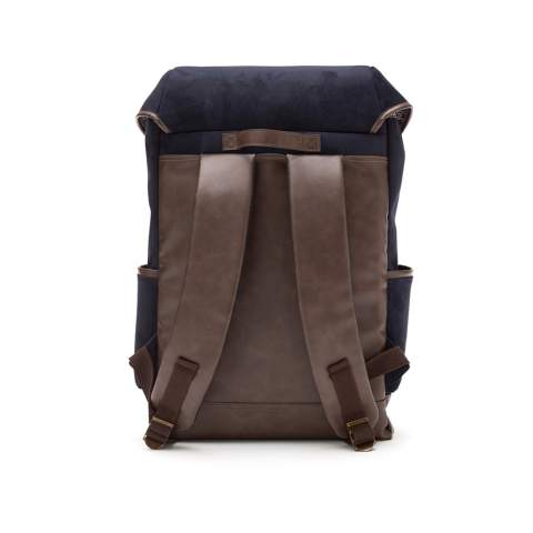 Exclusieve rugtas in een klassieke stijl. Gemaakt van fijn imitatiesuède met messing details. Functionaliteit gecombineerd met een stijlvol ontwerp maakt deze rugzak perfect voor zowel werk als vrije tijd. Uitgerust met een laptopvak waar computers tot 17" in passen.Geschikt voor laptops met een grootte van in totaal 17 inch. Denk eraan dat de afmetingen van het scherm niet hetzelfde zijn als die van de gehele laptop.<br /><br />FitsLaptopTabletSizeInches: 17.0