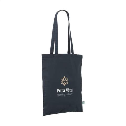 WoW! Sac de courses robuste en 100% coton biologique de qualité (140 g/m²). Avec de longues poignées. Capacité environ 8 litres.