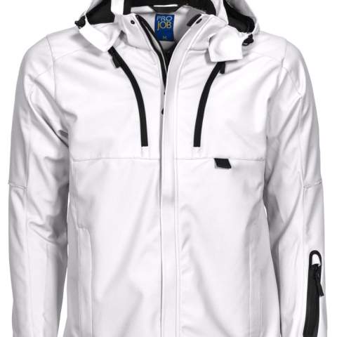 • functionele drielagige softshell<br />• wind- en waterafstotend<br />• stormflap met boven- en onderaan een drukknoop<br />• afneembare en verstelbare capuchon<br />• twee schuinlopende, verticale borstzakken, de linker met telefoonzakje<br />• twee zijzakken met ritssluiting<br />• mouwzakje met ritssluiting<br />• ventilatiegaten met ritssluiting onder de arm<br />• verlengd rugpand<br />• reflecterende biezen op de mouwen en de rug<br />• met fleece gevoerde kraag<br />• aanpasbare taille met trekkoord<br />• aanpasbare manchetten met velcro<br />• WP 8000, MVP 8000