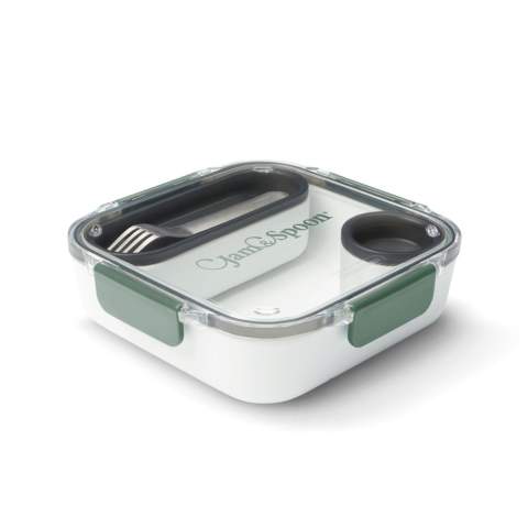 Inspired by the very first lunch box design from Black+Blum. Designed to look like a ceramic bowl, the Lunch Box Original includes an inner container as well as a leak-proof sauce pot with a garnish area in the lid, and a stainless-steel fork. Microwave and dishwasher safe, apart from tritan lid.