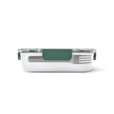 Inspired by the very first lunch box design from Black+Blum. Designed to look like a ceramic bowl, the Lunch Box Original includes an inner container as well as a leak-proof sauce pot with a garnish area in the lid, and a stainless-steel fork. Microwave and dishwasher safe, apart from tritan lid.