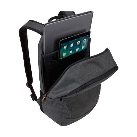 Complete, professional 15.6-inch polyester laptop backpack from Case Logic. The spacious laptop compartment is suitable for transporting a laptop up to 15.6 inches and has a separate storage compartment for a tablet up to 10.5 inches. There is also plenty of room for books, documents and folders. The main compartment has an organiser and offers space for a charger, cables, headphones and other items. The zipped pocket on the front is easily accessible and the handy side pockets can easily hold a water bottle. With adjustable, comfortable shoulder straps and handle. The bag has sturdy zips. A luggage strap allows the bag to be securely attached to most trolleys. Capacity approx. 23 litres.