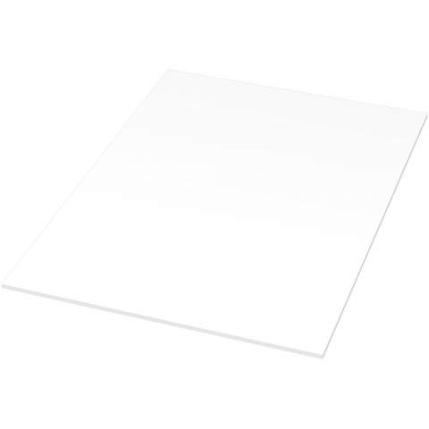 Wit A4 Desk-Mate® kladblok met omslag met 80 g/m2 papier met een 250 g/m2 omslag. Full colour print beschikbaar op omslag en elk vel. Verkrijgbaar in 2 formaten (25/50 vel).