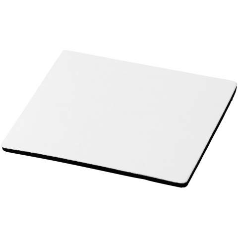 Laminated paper coaster with a black foam base for high quality printing.