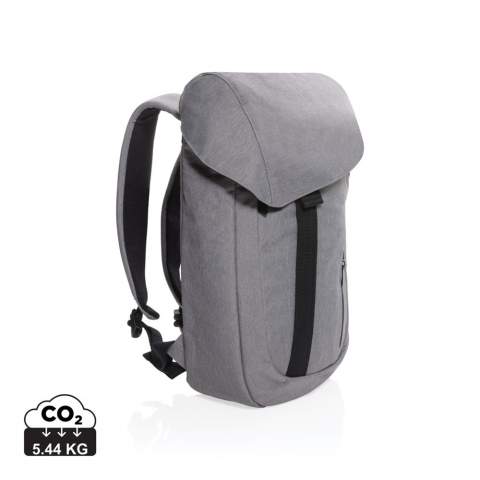 The Osaka backpack brings sustainable fashion into daily use with its recycled rPET material. This urban backpack is completely padded to safely secure all of your belongings and for your convenience there is a quick and easy to reach pocket on the outside. Registered design®<br /><br />FitsLaptopTabletSizeInches: 15.6<br />PVC free: true