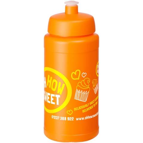 Enkelwandige sportfles. Met een morsvrije deksel met duw-en-trek mondstuk. Volumecapaciteit is 500 ml. Mix en match kleuren om je perfecte fles te maken. Neem contact op met ons voor meer kleuropties. Gemaakt in het Verenigd Koninkrijk. BPA-vrij. Voldoet aan EN12875-1 en is vaatwasmachinebestendig.