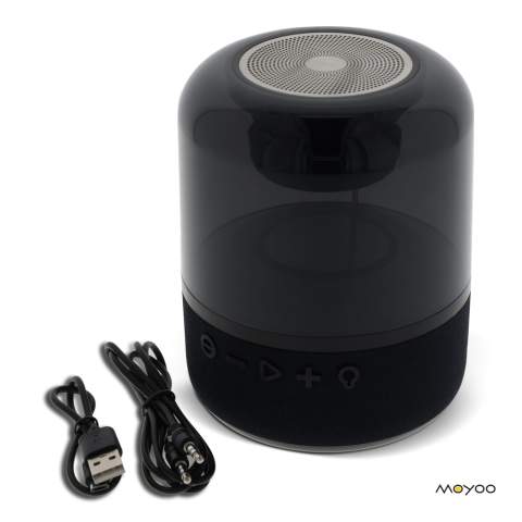 Ce haut-parleur sans fil festif est le gadget incontournable d'aujourd'hui au bureau ou à la maison. Avec ce haut-parleur 10W transparent  vous pouvez profiter d'un spectacle de lumière n'importe où. Imprimez votre logo de manière subtile - quel beau cadeau !