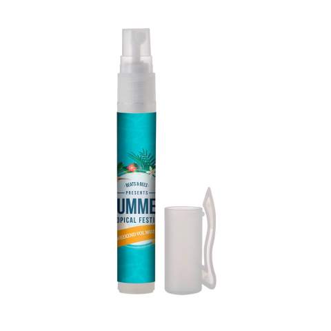 7 ml hand cleaning spray with 70% alcohol, cleans hands without water. Dermatologically tested, produced in Germany.