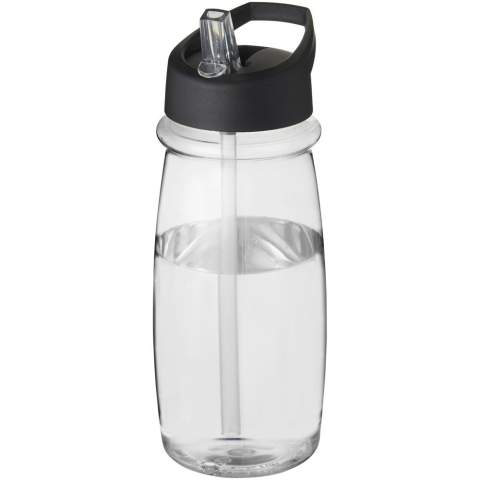 Single-walled sport bottle with a stylish curved shape. Bottle is made from recyclable PET material. Features a spill-proof lid with flip-top drinking spout. Both the bottle and lid are made in the UK. Volume capacity is 600 ml. Mix and match colours to create your perfect bottle. Packed in a recycled PE plastic bag. BPA-free.