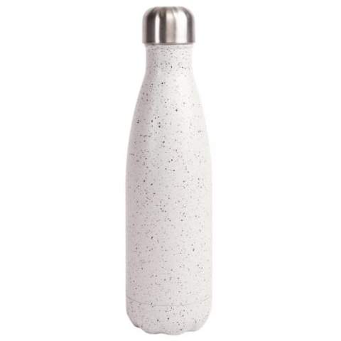 The insulated bottle Nils from Sagaform has been very popular in Scandinavia for years. The bottle contains 50cl and has an advanced vacuum construction with double steel walls and a copper coating, which provides excellent insulation, without condensation. This bottle with speckled design keeps drinks ice cold for up to 24 hours or hot for 12 hours.