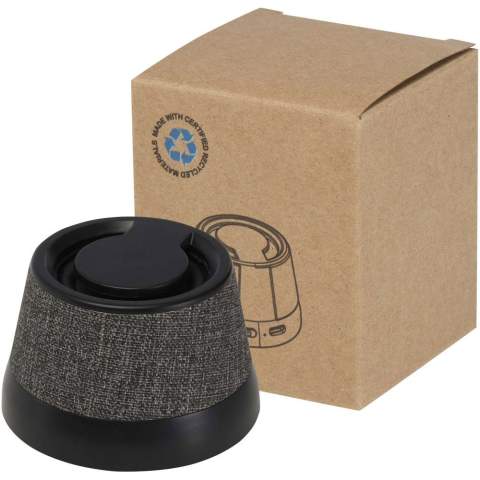 Enjoy music wherever you go with the Horna 3W magnetic wireless speaker, made from recycled plastic. This compact speaker features a built-in magnet that attaches securely to flat metal surfaces or the back of iPhones 12 and newer. For other wireless charging enabled smartphones without a magnetic function, simply use the included metal ring sticker. Connect effortlessly via Bluetooth® and enjoy high-quality sound on the move.