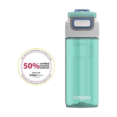Water bottle made by Kambukka® • made from clear and odourless Tritan™ Renew - 50% certified recycled material • excellent quality • 3-in-1 lid with 2 drinking positions: just push to take a quick sip, or open it completely to drink just as comfortably as from a mug, without spilling • easy to clean thanks to Snapclean®: just pinch and pull to remove the inner dishwasher-safe mechanism • universal lid: also fits on other Kambukka® drinking bottles • wash the lid by hand • the body is dishwasher-safe - washing by hand is recommended to preserve the imprint • super handy grip • 100% leak proof • capacity 500 ml.     STOCK AVAILABILITY: Up to 1000 pcs accessible within 10 working days plus standard lead-time. Subject to availability.