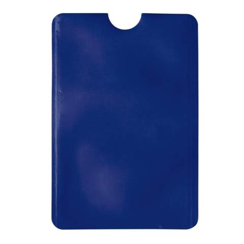 Softcase kaarthouder met RFID bescherming om skimmen te voorkomen. Kaarthouder is van dun materiaal en eenvoudig in een portemonnee te gebruiken. Ideaal voor een bankpas en inclusief inkeping om de pas eenvoudig uit de houder te verwijderen.