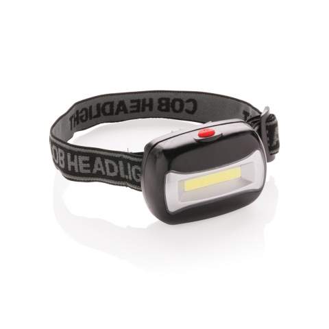 Lampe frontale en ABS avec LED de type COB (Chips On Board) ultra lumineuse. Bandeau ajustable et piles incluses.<br /><br />Lightsource: COB LED<br />LightsourceQty: 1