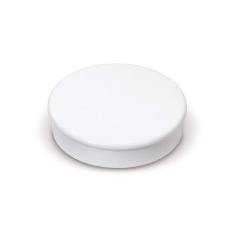 Round plastic magnet.