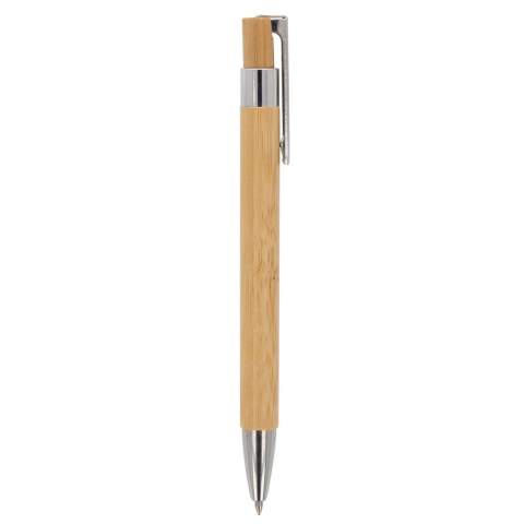 Voici le stylo-bille Alberto Bamboo - un compagnon d'écriture durable avec une touche d'élégance. Fabriqué en bambou respectueux de l'environnement, il est parfait pour le style et la conscience environnementale. Écrivez avec brio, choisissez Alberto.