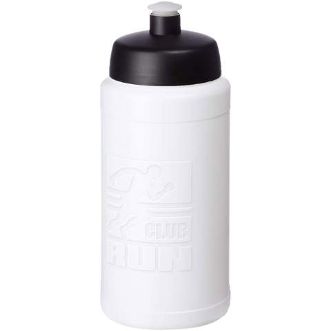 Heben Sie Ihre Werbebotschaft hervor mit der Baseline Rise-Sportflasche. Ihr Design wird in die Flasche gegossen, wodurch ein fühlbarer Prägeeffekt entsteht. Die einwandige Sportflasche hat ein Fassungsvermögen von 500 ml und einen auslaufsicheren Deckel mit Push-Pull-Ausgießer. Sie können die Farben mischen und kombinieren, um Ihre perfekte Flasche zu kreieren. Nehmen Sie einfach Kontakt mit uns auf, um mehr zu erfahren. Hergestellt in UK. BPA frei. Entspricht der Norm EN12875-1 und ist spülmaschinenfest.