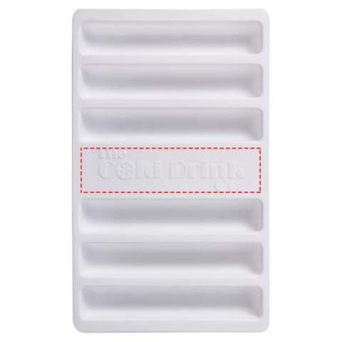 Keep drinks cool with the handy Freeze-it ice stick tray. The long thin moulds create ice sticks perfect for use in drinks bottles. These ice stick trays are made-to-order, meaning that your logo can be relief moulded to the central area giving a 3D effect. Made in the UK.