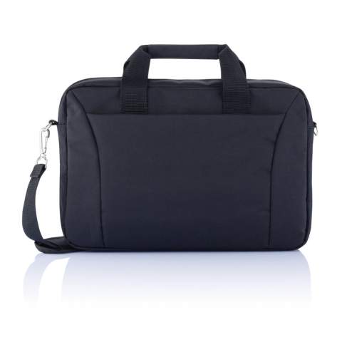 300D Polyester Laptoptasche, welche ideal für Reisende ist, die leichtes Gepäck mit sich tragen möchten. Alle erdenklichen Fächer sind vorhanden, wie z.B. ein 15,4” Laptopfach, Fächer für Dokumente und eine Vorrichtung, um die Tasche auf ein Trolleygestänge aufzuschieben. PVC-frei.<br /><br />FitsLaptopTabletSizeInches: 15.4<br />PVC free: true