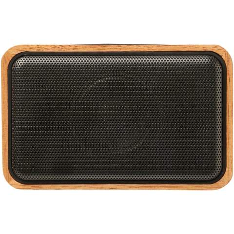 De houten Bluetooth® speaker is perfect voor op kantoor of thuis. De output van 3 Watt van de speaker produceert een helder geluid. Bovendien is het bovenste deel van de speaker een draadloos oplaadstation. Hij is geschikt voor het opladen van elk draadloos oplaadbaar apparaat. De ingebouwde 1200 mAh batterij zorgt ervoor dat muziek gedurende meer dan 6 uur kan worden afgespeeld. Ingebouwde muziekbediening en microfoon voor handsfree bellen. Bereik van Bluetooth® is 10 meter (33ft). Bluetooth®-versie 4.2. Gemaakt van hout. Daarom kan de uitstraling van elk artikel iets verschillen. Wordt geleverd in een Avenue geschenkverpakking.