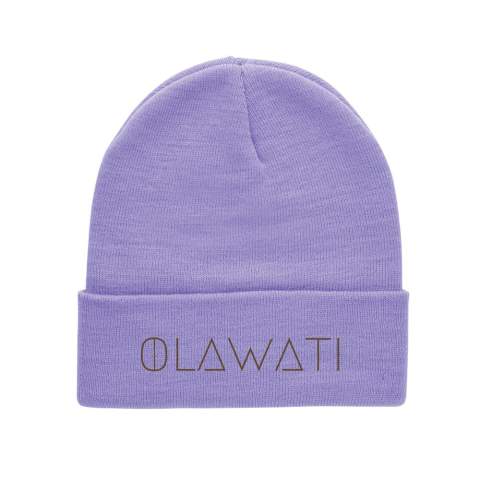 A classic fold over beanie for an effortless look and comfortable feel, suited to anyone, that will keep you warm in the cold weather. No greenwashing, but telling a true story about sustainability! This Impact collection is made with AWARE™ tracer. With AWARE™, the use of genuine sustainable fabric materials and water reduction impact claims are guaranteed, by using the AWARE disruptive physical tracer and blockchain technology. Save water and use genuine sustainable fabrics. With the focus on water, 2% of proceeds of each Impact product sold will be donated to Water.org. The beanie uses unique Polylana® yarn. Polylana® is made from a mixture of virgin and recycled materials to create an innovative fibre with characteristics similar to acrylic or wool fibre. Polylana® is a low-impact alternative to 100% acrylic fibre using less energy and water. One size fits all.