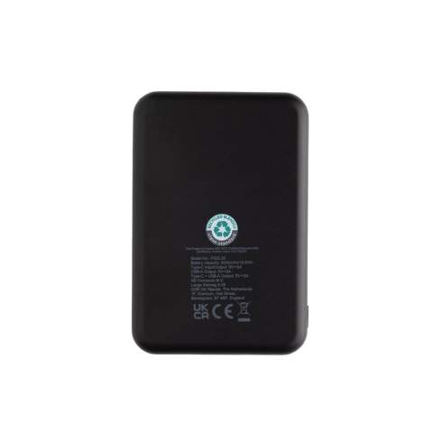 5.000 mAh Powerbank im Taschenformat mit USB-C-Eingangs-/Ausgangsanschluss und zusätzlichem USB-A-Anschluss. Das Gehäuse besteht aus RCS-zertifiziert recyceltem ABS-Kunststoff. RCS (Recycled Claim Standard) ist ein Standard zur Überprüfung des Recyclinganteils eines Produkts in der gesamten Lieferkette. Gesamtrecyclinganteil: 25% basierend auf dem Gesamtgewicht des Artikels. Bei voller Ladung liefert die Powerbank genug Energie, um Ihr Mobiltelefon bis zu zweimal aufzuladen. Die Powerbank enthält einen langlebigen A-Grade Lithium-Polymer-Akku mit 5.000mAh. Die Energieanzeige gibt den verbleibenden Energiestand an, sodass Sie immer wissen, wann Sie sie wieder aufladen müssen. Type-C-Input: 5V/2,4A; USB-A Output: 5V/2,4A, Type-C-Output: 5V/2A. Artikel und Zubehör PVC-frei. Mit RCS-zertifiziertem Ladekabel aus recyceltem TPE. Verpackt in FSC®-Mix-Verpackung.<br /><br />PowerbankCapacity: 5000<br />PVC free: true