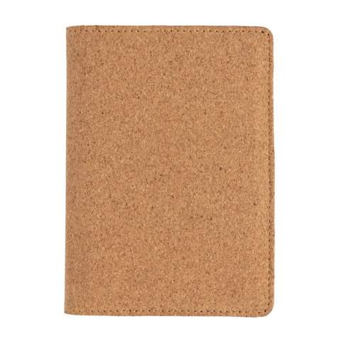 Beautifully made from natural cork and with secure RFID protection passport cover. The RFID-blocking material protects against identity theft and electronic pickpocketing. 3 easy access card slots and pocket for notes on the left side.