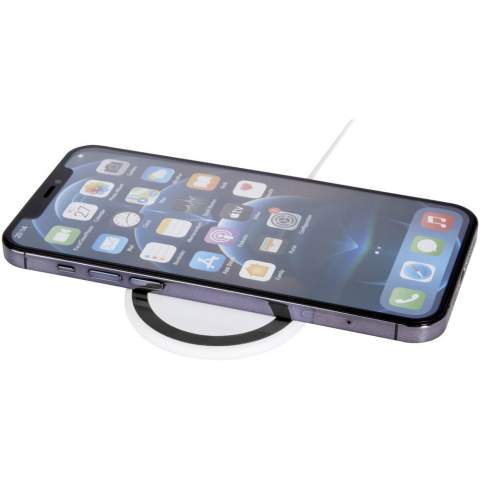 Kabelloses, magnetisches Ladepad, das an der Rückseite des Telefons (iPhone 12/iPhone 12 Pro /iPhone 12 Pro MAX) befestigt werden kann, um das Gerät aufzuladen. Das kabellose 10 W Ladegerät ist mit allen Qi Geräten (iPhone 8 oder höher und Android Geräte, die kabelloses Laden unterstützen) kompatibel, und für andere Telefone kann es als normales kabelloses Ladepad verwendet werden. Wird mit einem zusätzlichen Metallring mit doppelseitigem Klebeband geliefert, um den Artikel mit jedem anderen Smartphone mit kabelloser Ladefunktion kompatibel zu machen. Lieferung in Geschenkbox mit Bedienungsanleitung.
