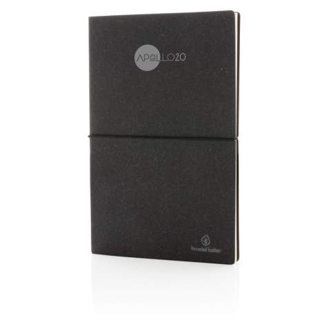 Be environmentally conscious without sacrificing on style with this great looking notebook made with recycled bonded leather. The cover has a pleasant texture and an earthy natural look. 80 sheets/160 lined cream coloured 75 grams pages recycled paper make sure you can caption each thought that comes to mind.<br /><br />NotebookFormat: A5<br />NumberOfPages: 160<br />PaperRulingLayout: Lined pages