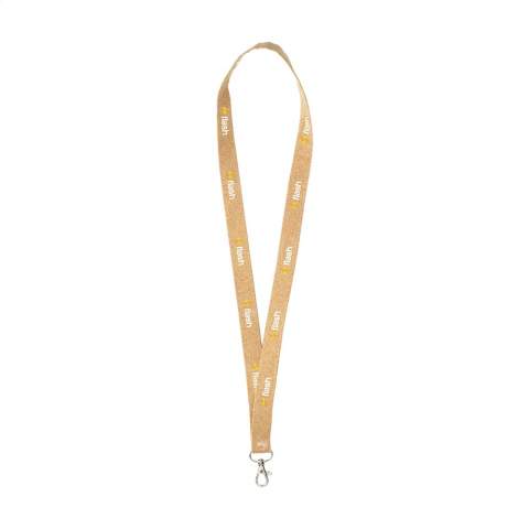 WoW! Lanyard made of cork. Supplied with a metal carabiner. A sustainable and ecologically responsible product. Made in Europe.