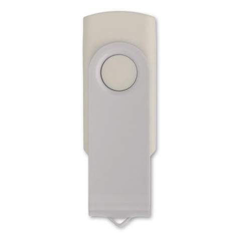 La clé USB 2.0 la plus vendue avec partie pivotante en aluminium et mémoire 16GB. Le corps et la partie pivotante sont disponibles en 12 couleurs. Il est possible de graver la clé au laser.