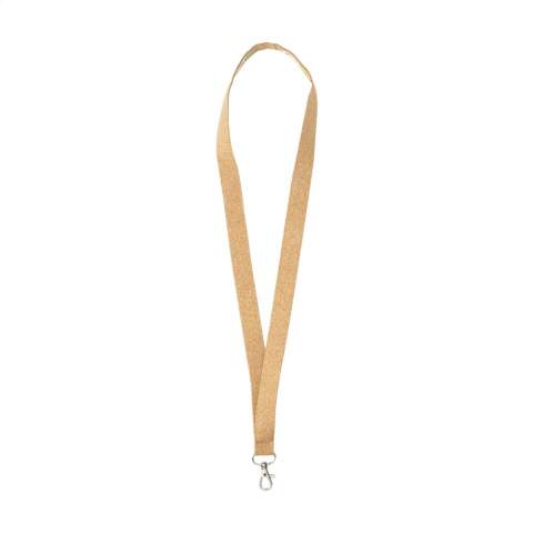 WoW! Lanyard made of cork. Supplied with a metal carabiner. A sustainable and ecologically responsible product. Made in Europe.