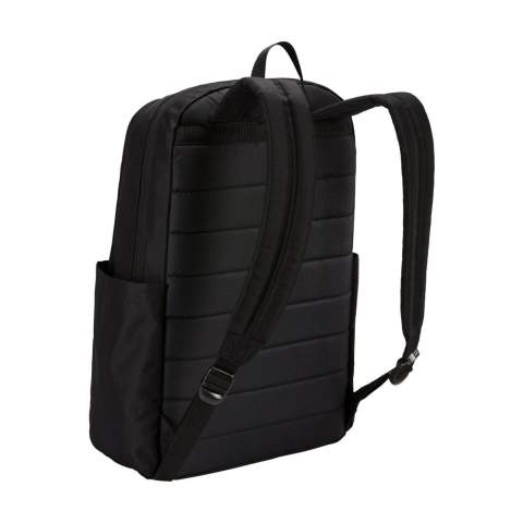 Complete, functional 15.6-inch laptop backpack from Case Logic. Made from recycled 600D polyester. The spacious, padded (1200D polyester) laptop compartment is suitable for transporting a laptop up to 15.6 inches and has a separate slip pocket for a tablet up to 10.5 inches. There is also plenty of room for books, documents and folders. A second compartment has a zip pocket. The bag has two large side pockets and two accessible zip pockets on the front. One of the pockets has an organiser and a pouch for writing materials or cables. With adjustable, comfortable shoulder straps and a quilted, fully padded back panel for comfortable carrying. Capacity approx. 26 litres.