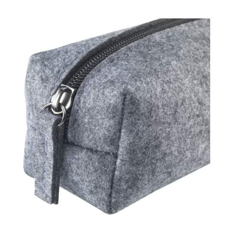 WoW! Pencil case made from sturdy RPET felt. With zip. GRS-certified. Total recycled material: 80%.
