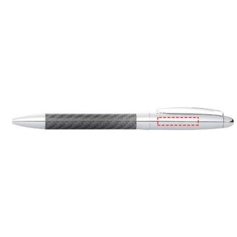 Classic design ballpoint with shiny upper barrel and carbon fibre details on lower barrel. Incl. cylinder gift box.