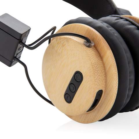 Bei diesem kabellosem Kopfhörer sind die Muscheln aus Bambus und das Kopfband aus Polyester gefertigt. Mit BT 5.0 haben Sie eine stabile und klare Verbindung auf bis zu 10m und mit der 200mAh Batterie genießen Sie Ihre Musik für bis zu 4h, wieder aufgeladen ist sie in 2h. Inkl. Mikrofon um auch Telefonate führen zu können.<br /><br />HasBluetooth: True