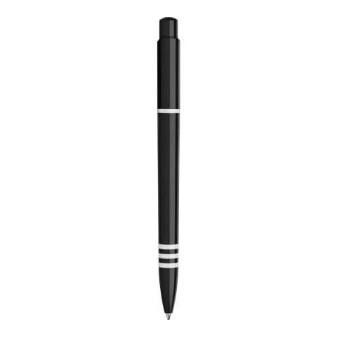 Le stylo bille Tropic possède une grande surface de marquage sur le clip et sur le corps. Corps, bouton poussoir et clip colorés.  Les trois anneaux sur corps sont de la même couleur que le clip. Sa cartouche Jumbo écrit jusqu’à 4.5km, écriture par défaut bleue. Le stylo est fabriqué en Europe en plastique ABS. À partir de 5.000 pièces, vous pouvez choisir vos propres couleurs. 