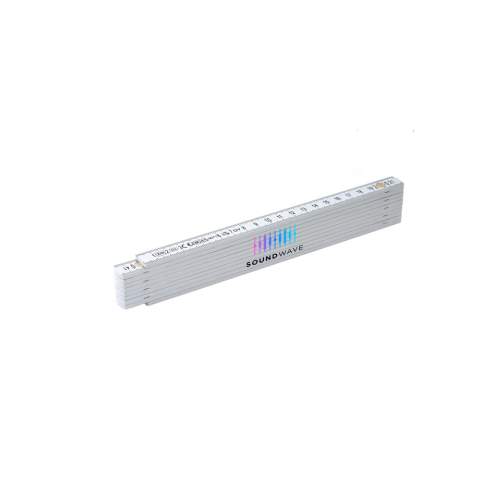 Folding ruler made from strong fibreglass, with a length of 2 metres. Calibrated according to European standards.