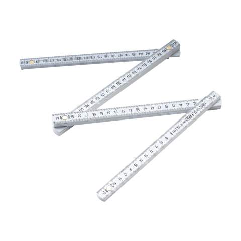 Folding ruler made from strong fibreglass, with a length of 2 metres. Calibrated according to European standards.