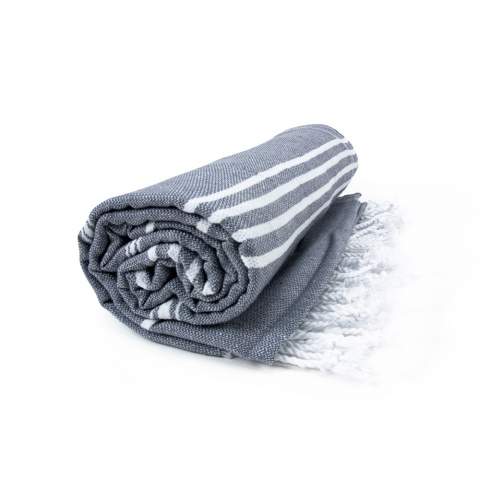 Our hammam towels are made of the finest cotton. This makes them ideal to use as a bath towel or sauna towel, for example. Our hammam towels have a very high moisture absorption. The hammam towels are also widely used indoors, for example in the bathroom!<br />For a beautiful colorful hammam towel you have to go to the Hamam Sultan. Our hammam towels are available in 16 different colors and are beautifully finished with fringes on both sides!