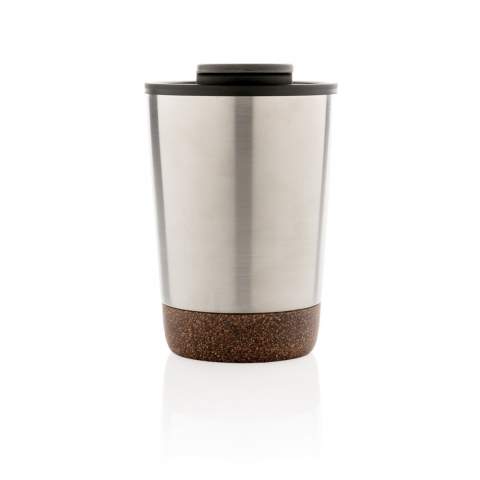 Double wall coffee cup with plastic inside and unique cork detail. Keeps your drinks hot for up to 3h and cold up to 6h. Content: 300ml.<br /><br />HoursHot: 3<br />HoursCold: 6