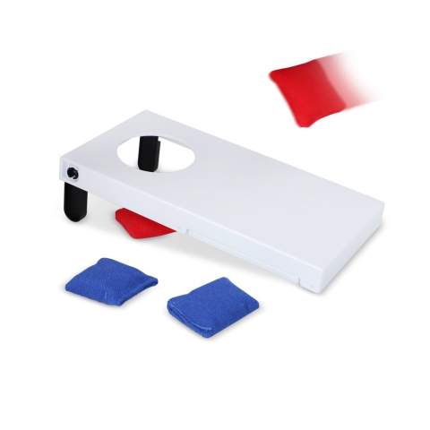 Profitez de moments amusants et de compétition amicale avec notre jeu de lancer de sacs sur table. Compact et portable, il est parfait pour les fêtes et les rassemblements. Inclut 4 mini sacs de haricots ; lancez-les dans le trou à distance et soyez couronné gagnant.
