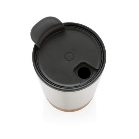 Dubbelwandige koffie beker met plastic binnenkant en uniek kurk-detail. Houd dranken tot 3u warm en 6u koud. Inhoud: 300ml.<br /><br />HoursHot: 3<br />HoursCold: 6