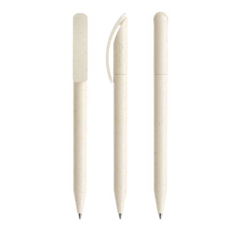 Gemaakt van bioplastic. Het oppervlak en het mechanisme van de DS3 Biotic Pen zijn vervaardigd van 100% hernieuwbare grondstoffen. Voor de DS3 Biotic Pen "Sand" omvat dit polyactide (PLA) en hout-kunststof composieten (WPC). Het complete schrijfinstrument (incl. vulling en veer) is tot 75% biologisch afbreekbaar. Houd er rekening mee dat biokunststoffen sterker reageren op omgevingsfactoren zoals warmte, licht, druk en vocht. Voldoet aan de EN 13432-norm voor de composteerbaarheid van biokunststoffen.