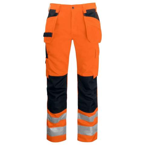 • broek in easycare materiaal van polyester/katoen dat zorgt voor een goed behoud van vorm en kleur<br />• spijkerzakken met extra compartiment voor verborgen binnenzak met ritssluiting<br />• twee achterzakken met klep en velcrosluiting<br />• duimstokzak en mesknoop<br />• verstelbare kniezakken aan de binnenzijde (twee hoogtes)<br />• extra versteviging aan de spijkerzakken, duimstokzak en kniezakken<br />• de maten C42-C64 kunnen verlengd worden met 5 cm (extra zoom)